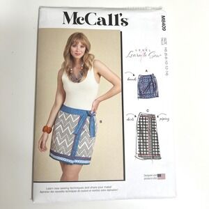 McCalls M8409 NEW Uncut Learn to Sew Wrap Skirt Sewing Pattern‎ H5 6-8-10-12-14